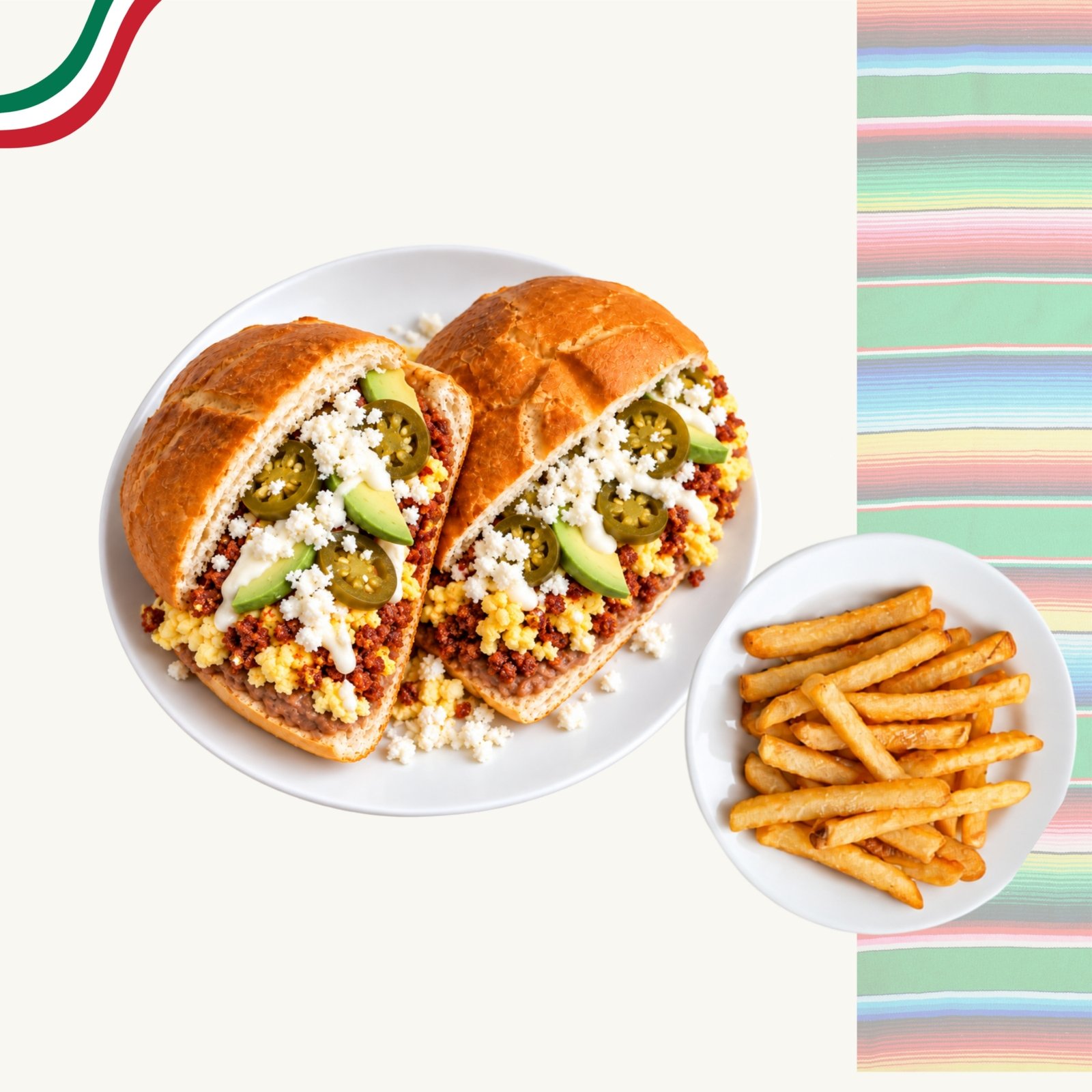 Chorizo con huevo y frijoles